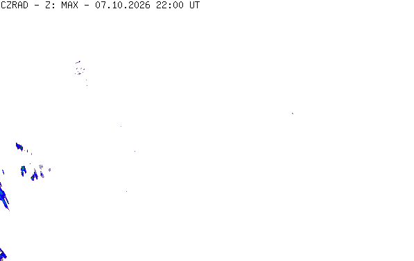 Meteoradar - aktuální srážky 2026-10-08 00:00:00
