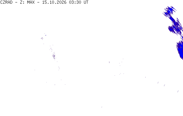 Meteoradar - aktuální srážky 2026-10-15 05:30:00