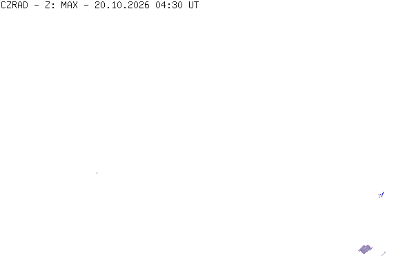 Meteoradar - aktuální srážky 2026-10-20 06:30:00