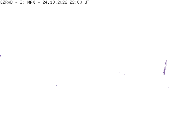 Meteoradar - aktuální srážky 2026-10-25 00:00:00