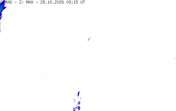 Meteoradar - aktuální srážky 2026-10-28 04:15:00