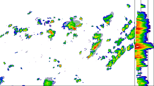 Meteoradar - aktuální srážky 2026-07-18 14:45:00