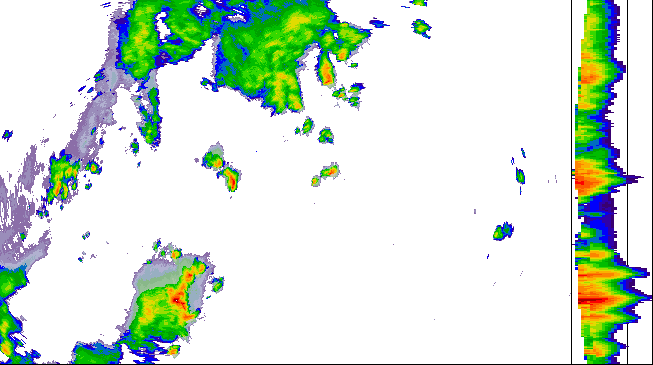 Meteoradar - aktuální srážky 2026-07-19 10:15:00