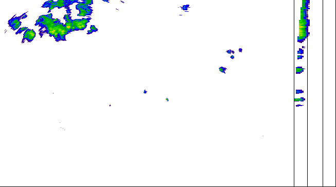 Meteoradar - aktuální srážky 2026-07-27 21:00:00