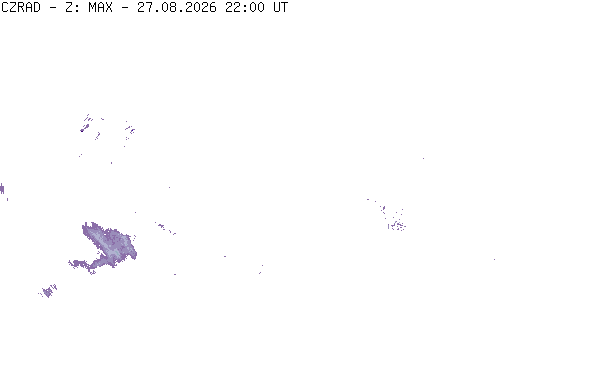 Meteoradar - aktuální srážky 2026-08-28 00:00:00