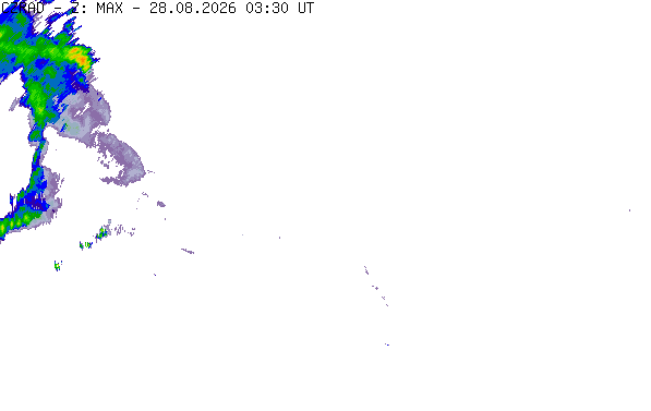 Meteoradar - aktuální srážky 2026-08-28 05:30:00
