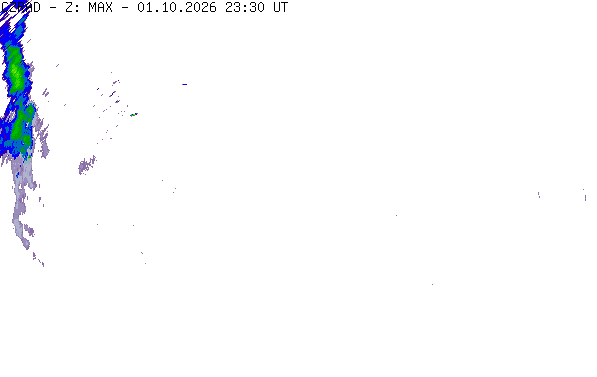 Meteoradar - aktuální srážky 2026-10-02 01:30:00